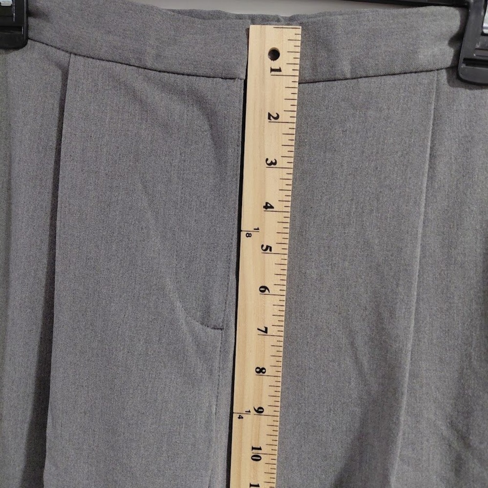 Liz Claiborne Kylie Gray Pleated High Rise Straight Leg Dress Pants Womens 6 NEW - Picture 13 of 14
